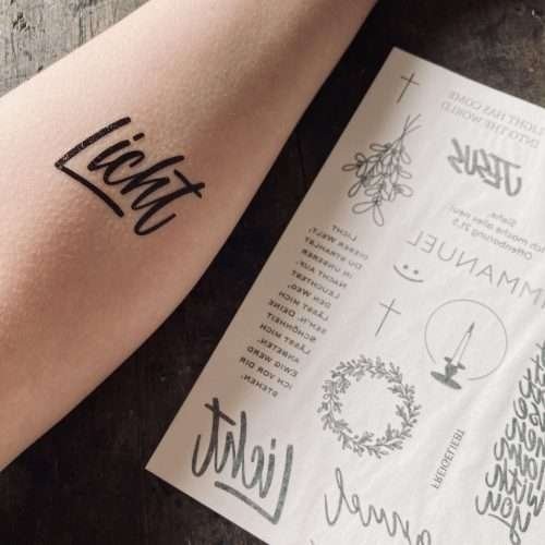 christliches Produkt Tattoo-Sheet Weihnachten (There es peace)