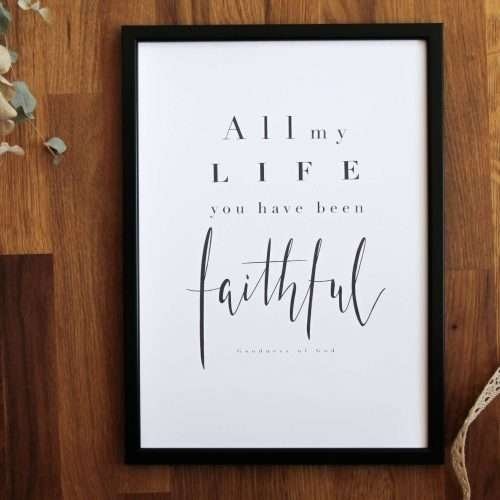 christliches Produkt Poster "faithful"