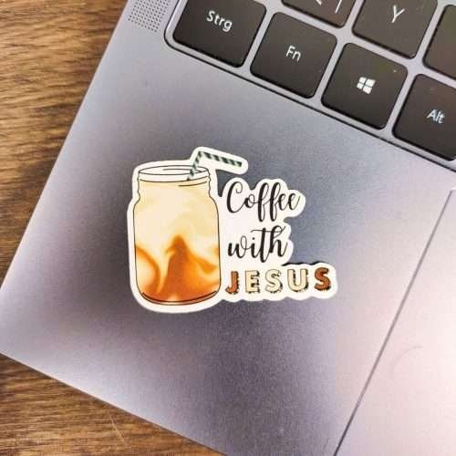 christliches Produkt Coffee with Jesus - Sticker