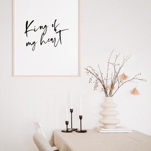 christliches Produkt Poster "King of my heart"
