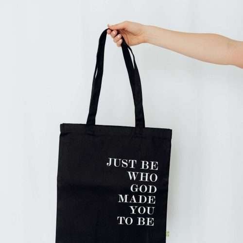 christliches Produkt Tasche ' Just be - who God made you to be.'