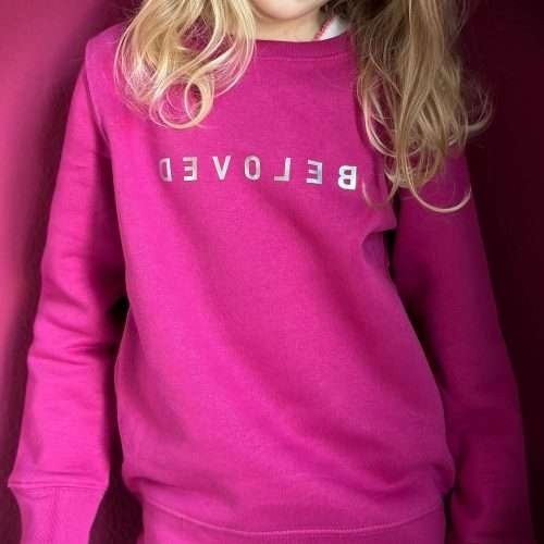 christliches Produkt BELOVED | Kinder Sweatshirt | Mehrere Farben | Bunt | Fairwear Qualität