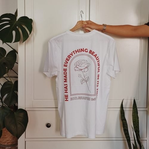 christliches Produkt "BEAUTIFUL" | T-shirt | Weiß | Rot | Christliches T-shirt | AnnamariaDesign