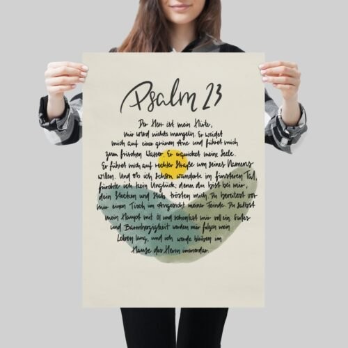 christliches Produkt Psalm 23 Premium Poster